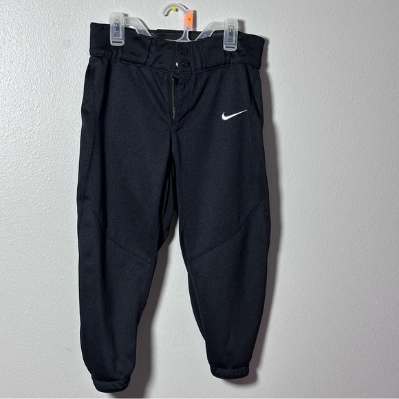 Nike Softball Pants Small Black Elastic Waist Athleticwear Baseball Sport. - Picture 2 of 8